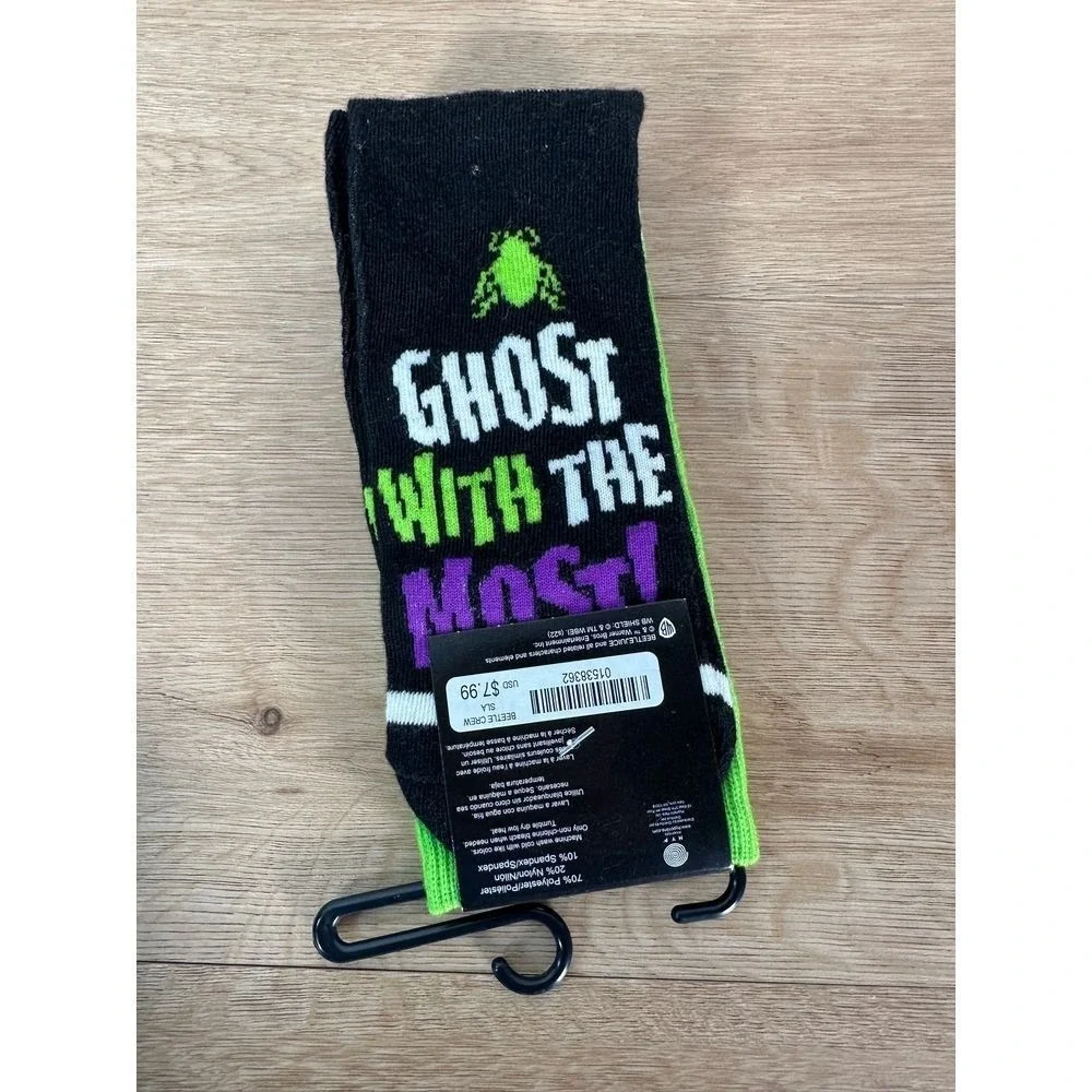 Beetlejuice Movie Green Socks Shoe Size 6-12 Ghost With The‎ Most